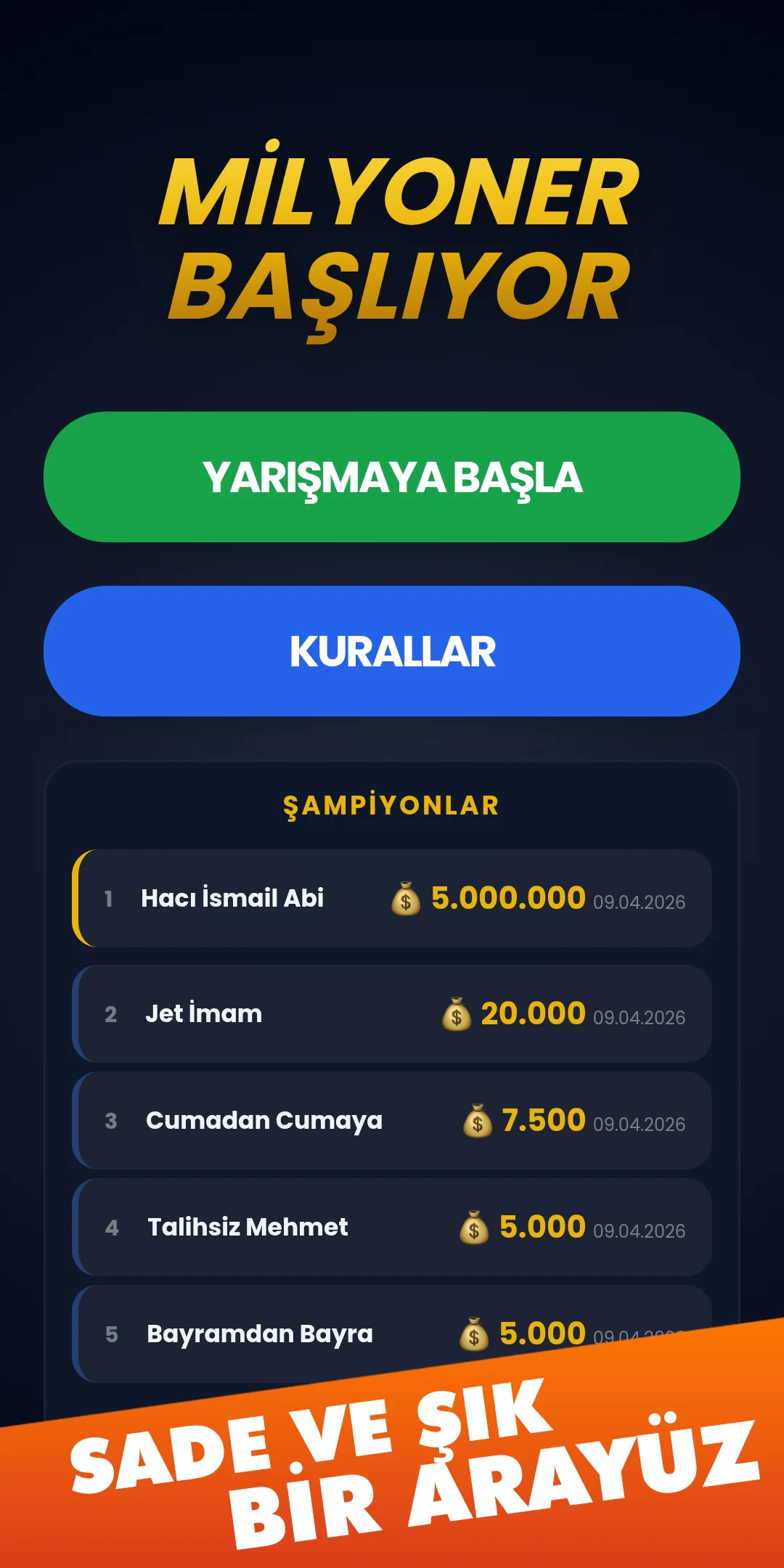 Milyoner Başlıyor: Dini Bilgi screenshot