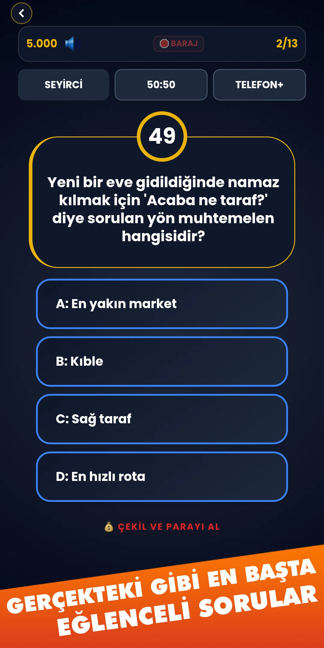 Milyoner Başlıyor: Dini Bilgi screenshot