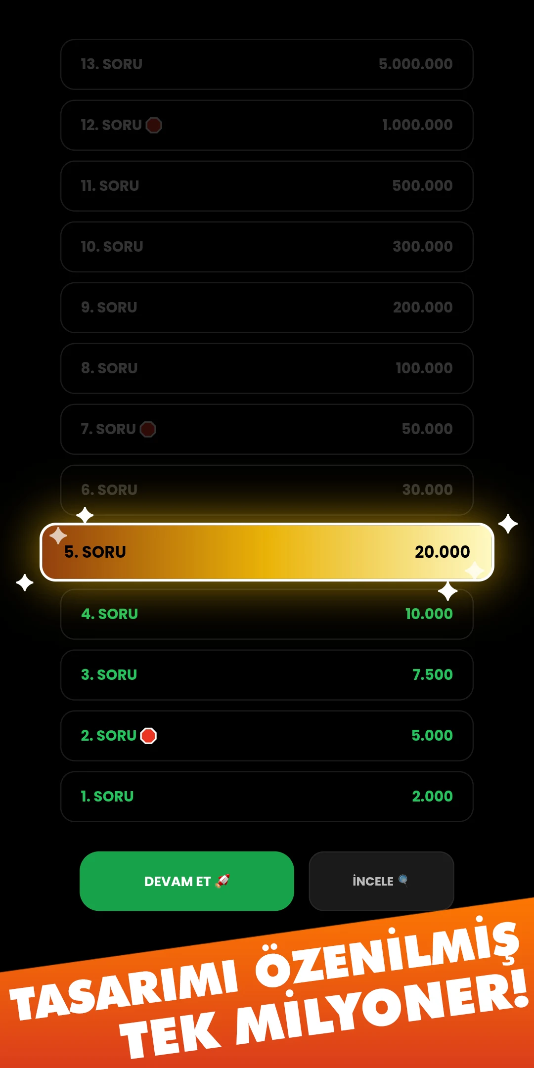 Milyoner Başlıyor: Dini Bilgi screenshot