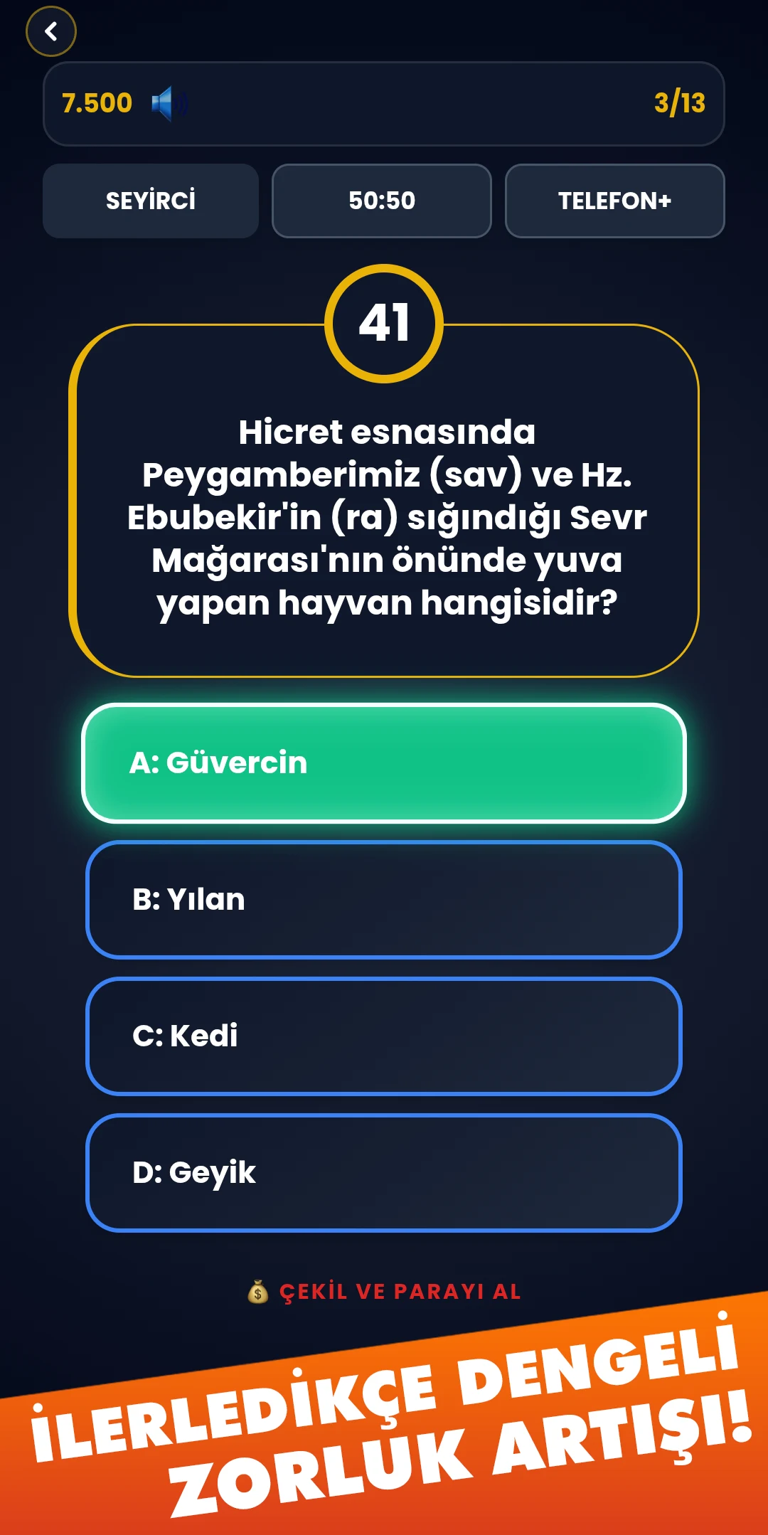 Milyoner Başlıyor: Dini Bilgi screenshot